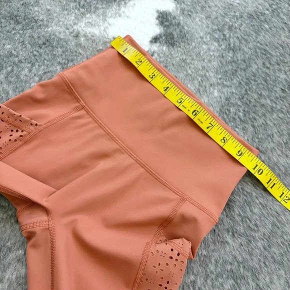 Aerie 7/8 Laser Cut Rust Leggings - Picture 13 of 15